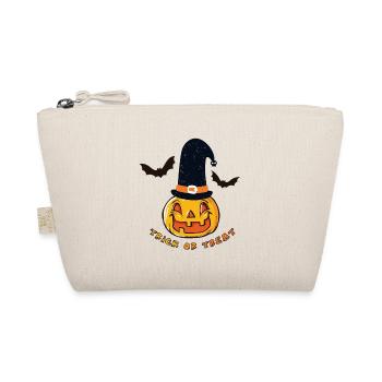 citrouille d'Halloween chauve-souris, sorcière, Trick or Treat - Trousse biologique - nature - Devant