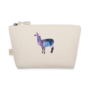 world galaxy llama - Organic Pouch - nature - Front