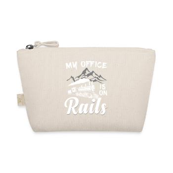 Railroad Trains - My Office is on Rails - Organic Pouch - nature - Front