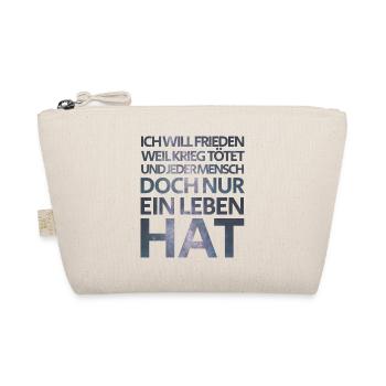 Ich will Frieden - Bio-Täschchen - Natur - Vorne