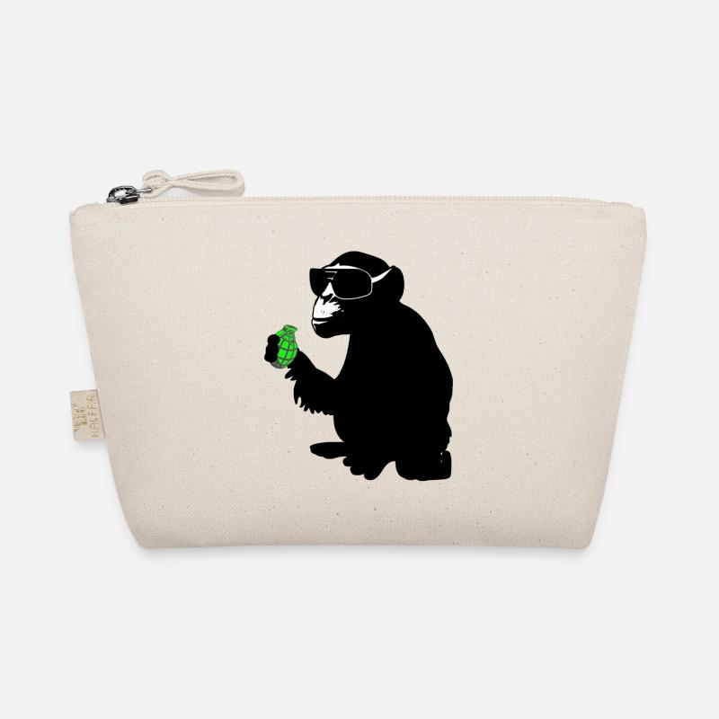 monkey with hand grenade Organic Pouch