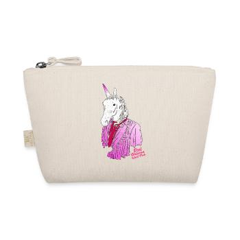 pink hipster unicorn - Bio-Täschchen - Natur - Vorne