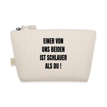 Einer von uns Beiden ist schlauer als du Geschenk - Bio-Täschchen - Natur - Vorne
