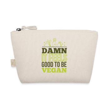 Damn it feels good to be Vegan Vegan be rocking! - Organic Pouch - nature - Front