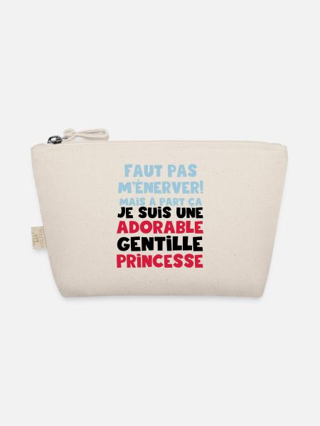 une adorable gentille princesse - Trousse biologique - nature - Devant