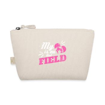 Mon coeur est sur le terrain de football - cadeau - Trousse biologique - nature - Devant