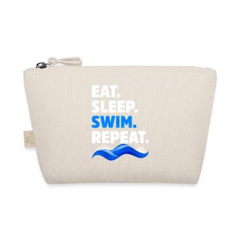 Eat Sleep Swim Repeat Funny Swimmer - Organic Pouch - nature - Front