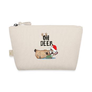French Bulldogge Christmas Party Gift - Organic Pouch - nature - Front