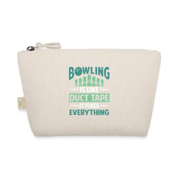 Bowling is like Duct Tape it fixes everything - Organic Pouch - nature - Front