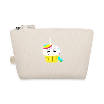Weihnachten Einhorn neu new Geschenk Regenbogen - Bio-Täschchen - Natur - Vorne
