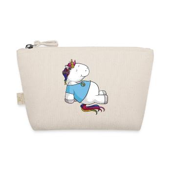 Hippie Unicorn cartoon - Organic Pouch - nature - Front