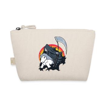 Einhorn Tod der Tod Sense lustig Geschenk - Bio-Täschchen - Natur - Vorne