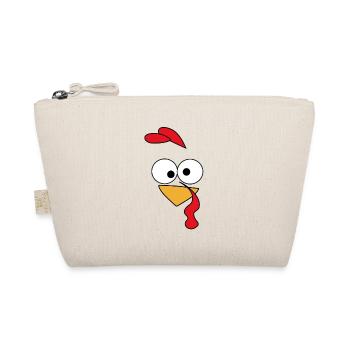 gesicht Truthahn Comic Augen Huhn Face Humor lol - Bio-Täschchen - Natur - Vorne