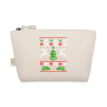 Railroad locomotive Ugly Christmas - Organic Pouch - nature - Front