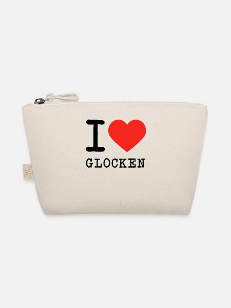 I love Glocken - Bio-Täschchen - Natur