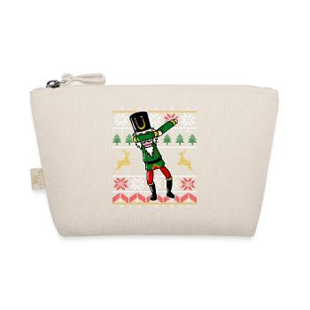Dabbing Nutcracker - Dab Ugly Sweater Design - Organic Pouch - nature - Front
