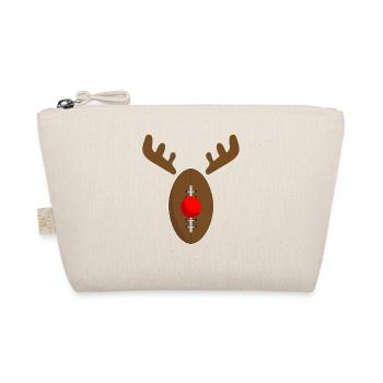 Reindeer Football Christmas - Rentier Football - Bio-Täschchen - Natur - Vorne