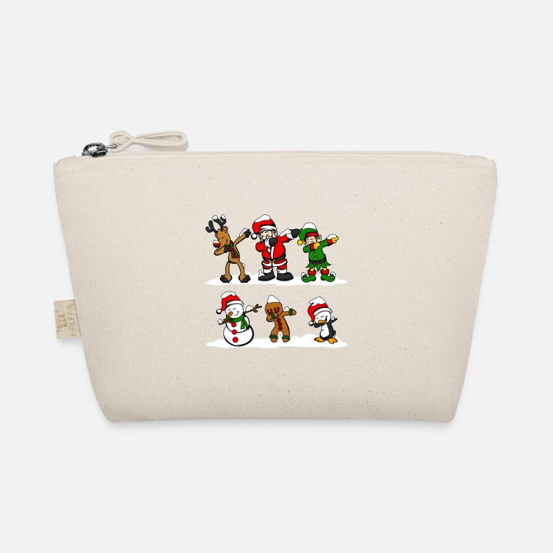 Dabbing Santa Dab Rentier Elf Weihnachten Geschenk - Bio-Täschchen - Natur