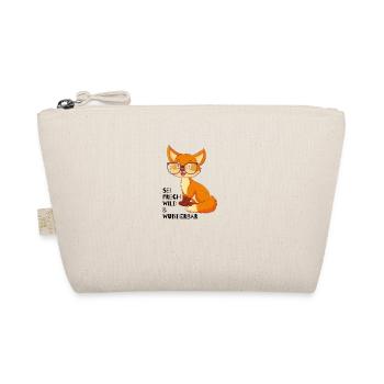 Sei frech, wild und wunderbar! Süßes Fuchs Shirt - Bio-Täschchen - Natur - Vorne