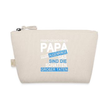 Frischgebackener Papa Geschenk zum Vatertag - Bio-Täschchen - Natur - Vorne