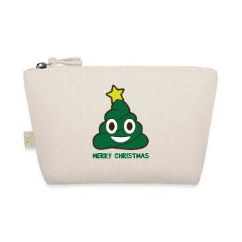 Poop Emoji Christmas Tree Merry Christmas Holiday - Organic Pouch - nature - Front