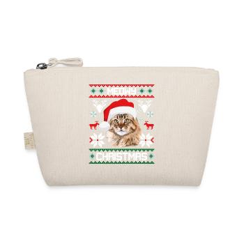 Meowy Noël Maine Coon Cat Joyeux Noël - Trousse biologique - nature - Devant