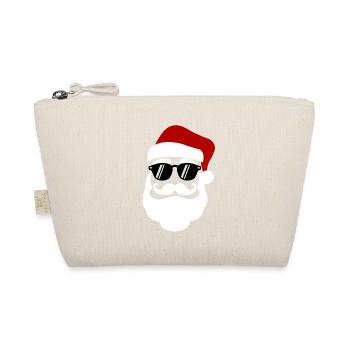 Hipster Sonnenbrillen Lustige Weihnachtsmann mit Geschenk für - Bio-Täschchen - Natur - Vorne