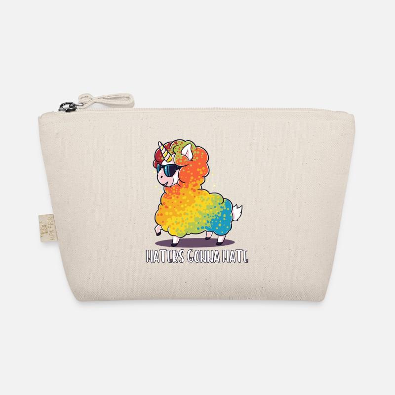 Lama Schaf Einhorn lustig Geschenk Geburtstag Bio-Täschchen