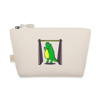 Fitness Dino funny funny birthday gift - Organic Pouch - nature - Front