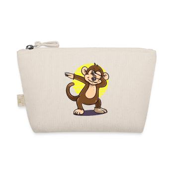 Dabbing dab monkey funny gift Creepy birth - Organic Pouch - nature - Front