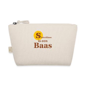 Sinterklaas is een Baas Dutch Netherlands Children - Organic Pouch - nature - Front
