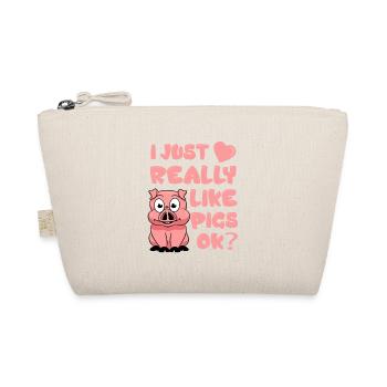 I just really like pigs ok? - animal love gift - Trousse biologique - nature - Devant