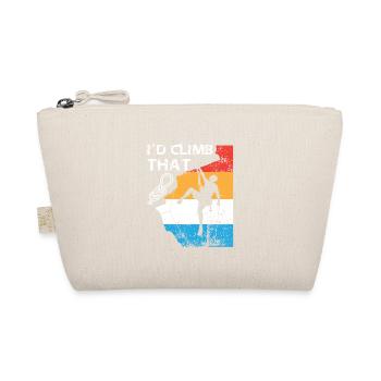 I'd climb that - hiking climbing gift - Organic Pouch - nature - Front