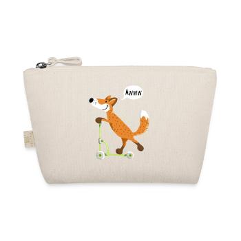 Little sly fox with his green scooter - Organic Pouch - nature - Front