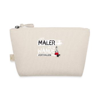 maler handwerker Beruf streichen Farbe Spruch lol - Bio-Täschchen - Natur - Vorne