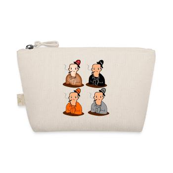 4 Kartenspieler. Geschenkidee - Bio-Täschchen - Natur - Vorne