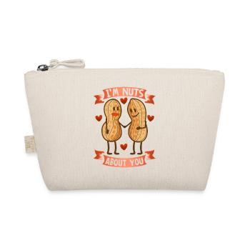 Nuts Nüsse Valentinstag Geschenk Liebe Paare - Bio-Täschchen - Natur - Vorne