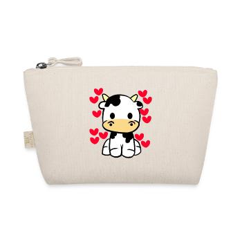 Belle T-shirt de vache - coeurs mignons de Saint Valentin - Trousse biologique - nature - Devant