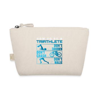 Triathlon Tshirt Geschenk Evolution Männer - Bio-Täschchen - Natur - Vorne