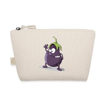 légumes aubergine drôle avec le visage Geschenkiddee - Trousse biologique - nature - Devant