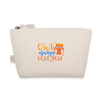 Eule - Liebe dich immer Tier Raubtier Geschenk - Bio-Täschchen - Natur - Vorne