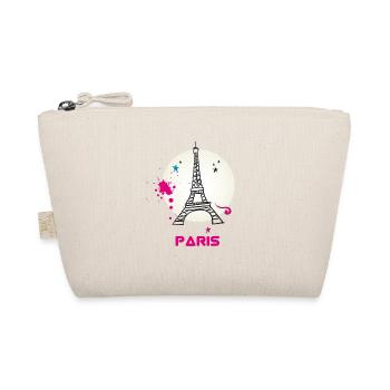 Paris Tour Eiffel gribouillis amour touriste voyage fasion - Trousse biologique - nature - Devant