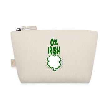 0% Irish - Spaß Tshirt - Geschenk - Bio-Täschchen - Natur - Vorne