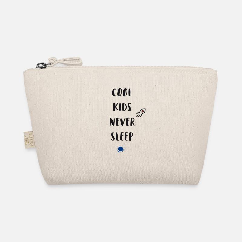 cool kids never sleep kinder baby schlafen frech - Bio-Täschchen - Natur