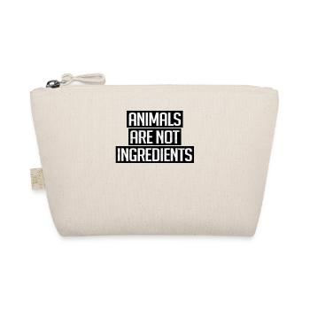 Animals are not ingredients Vegan Vegetarian - Trousse biologique - nature - Devant