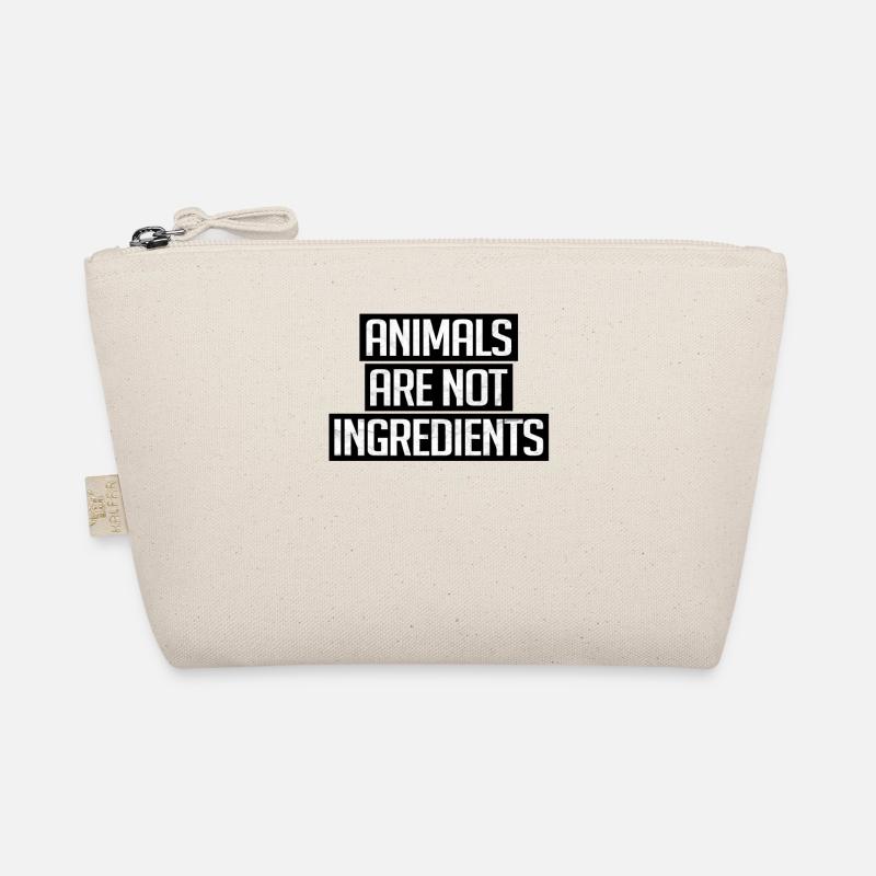 Animals are not ingredients Vegan Vegetarian Bio-Täschchen