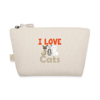 I Love Cats Katzenliebhaber Katzen Perserkatze - Bio-Täschchen - Natur - Vorne