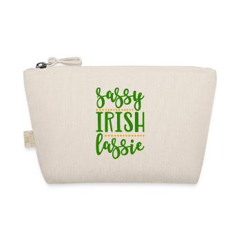 Sassy Irish Lassie St Patricks Day Ireland Woman - Organic Pouch - nature - Front