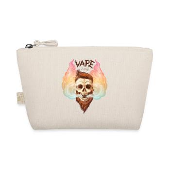 Vape Totenkopf with beard lets smoke come up. - Organic Pouch - nature - Front