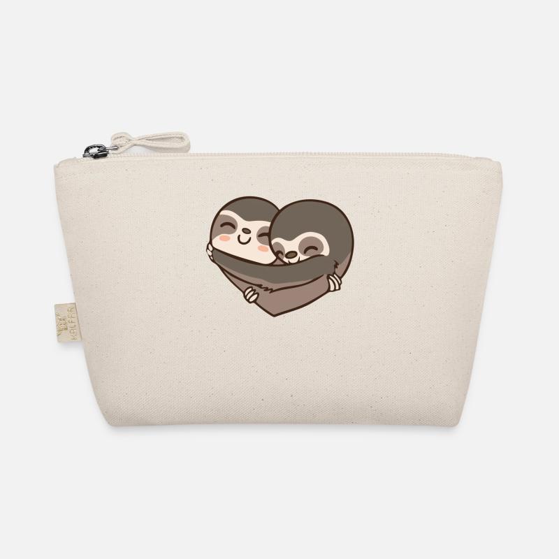 Sloth - Faultier - Paar - Geschenk - Partner - Bio-Täschchen - Natur